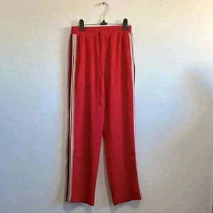 Forever 21 Red striped ribbon trimmed  track pants